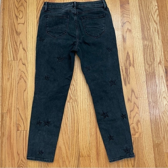 ANTHROPOLOGIE Driftwood Black Embroidered Stars Denim Jeans 28 - Picture 5 of 16